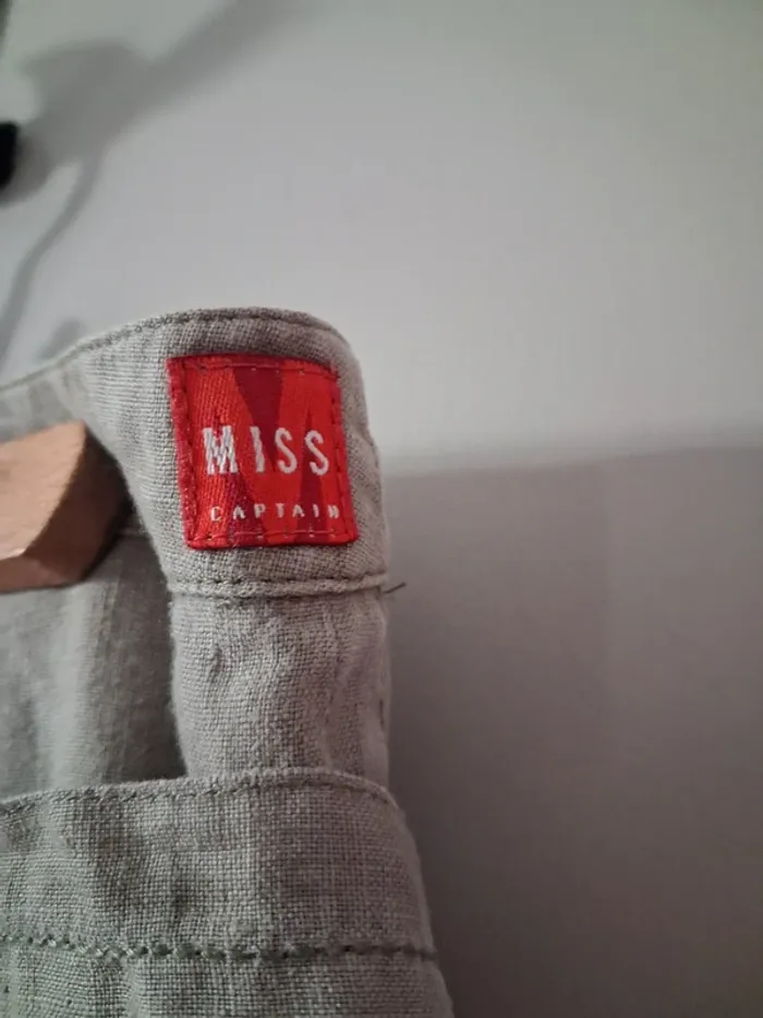 Pantalon gris en lin - photo numéro 5