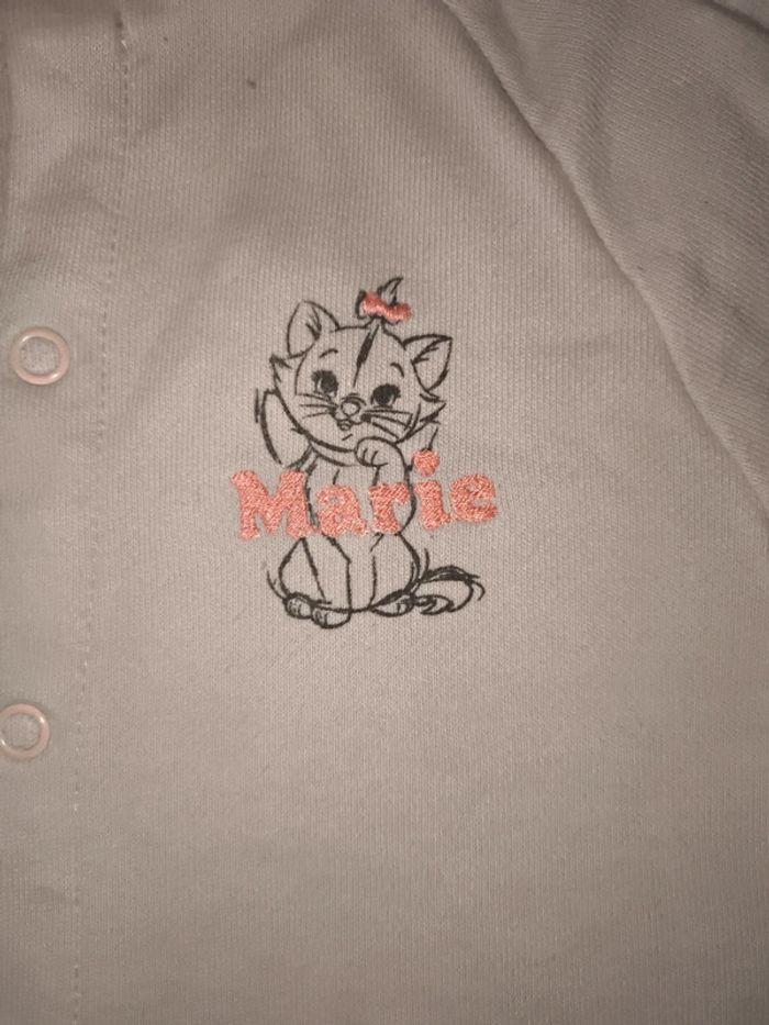 Ensemble "Marie" des Aristochats. Rose pâle et blanc - photo numéro 3