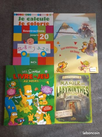 Lot de livres jeux coloriage activité