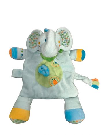 Doudou éléphant turquoise Nicotoy
