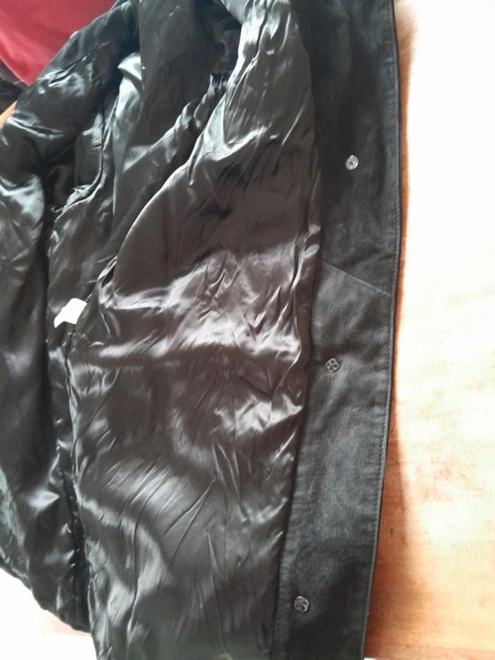 Beau manteau veste en cuir de porc véritable taille 42 - photo numéro 9