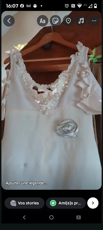 Magnifique robe de mariée courte prototype