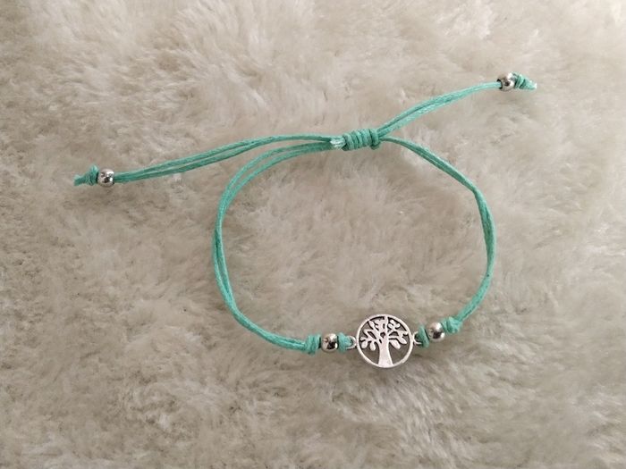 Bracelet vert menthe arbre de vie - photo numéro 2