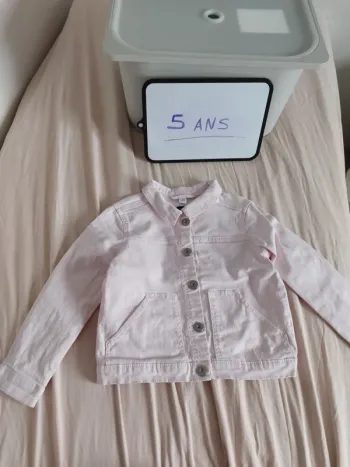 Veste jean rose 5ans