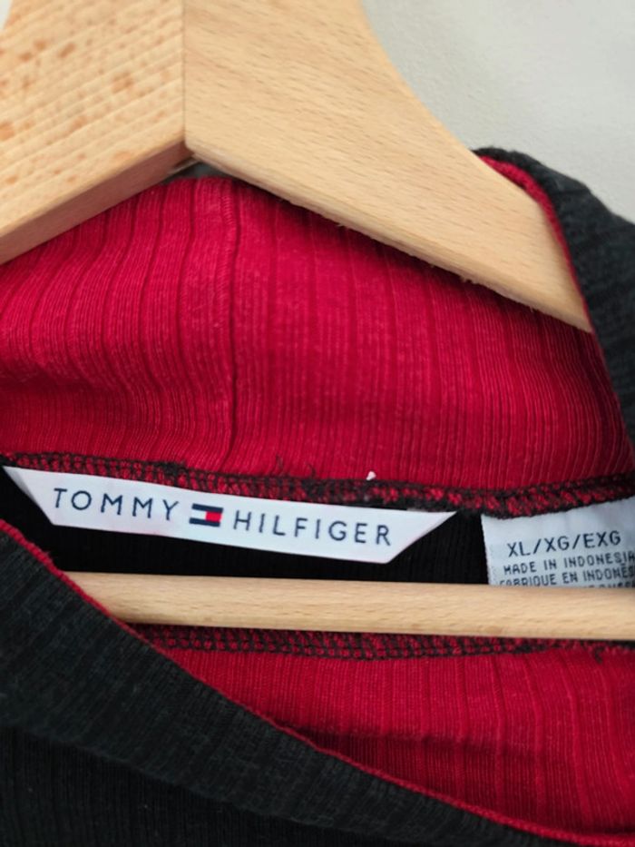 haut col roulé tommy hilfiger femme noir maille côtelée xl casual chic - photo numéro 3