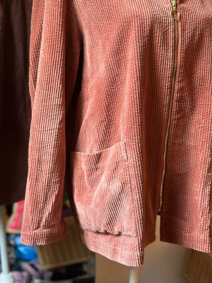 Veste en velours côtelé rose brique Des Petits Hauts – Modèle Elodia – T3 (oversize) - photo numéro 10