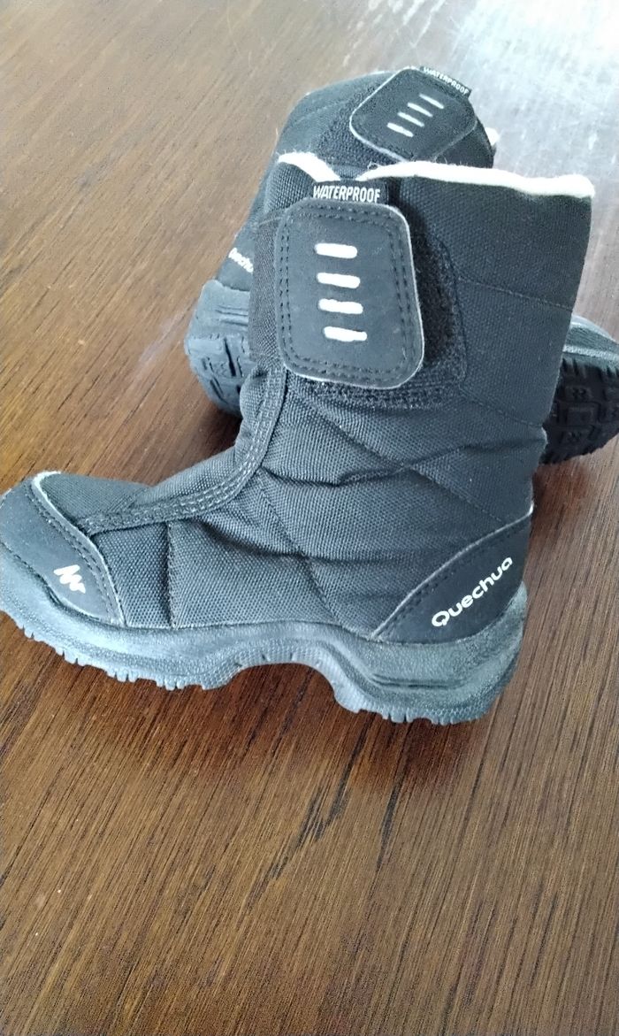 Bottes  de  ski  ,noir,  scratch  ,Waterproof,  Quechua  ,pointure  25 - photo numéro 4