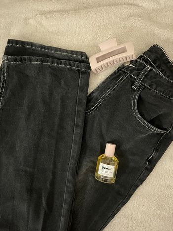 jean noir couture blanche shein