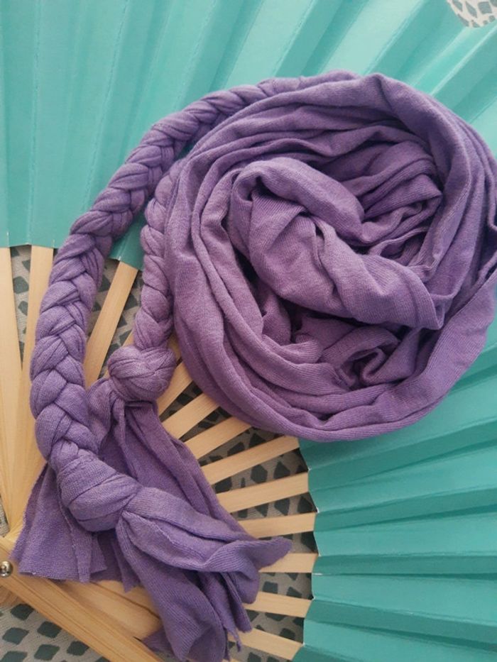 Ceinture souple à nouer lilas style bohème