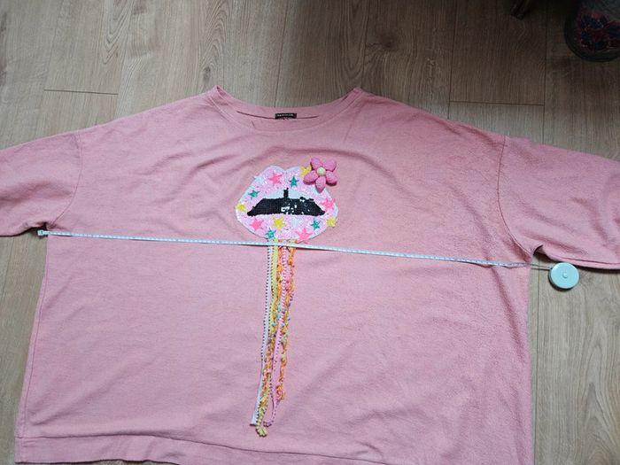 Sweat oversize bouche sequins T.54 - photo numéro 13