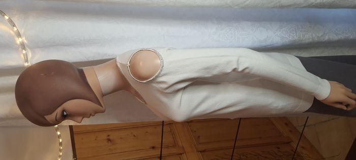 Pull fin créme femme "Evis" taille L - photo numéro 4