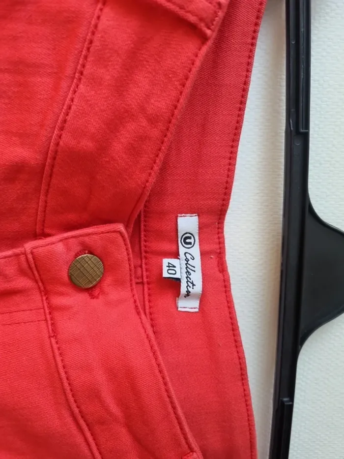 jean droit rouge boutique parisienne - photo numéro 4