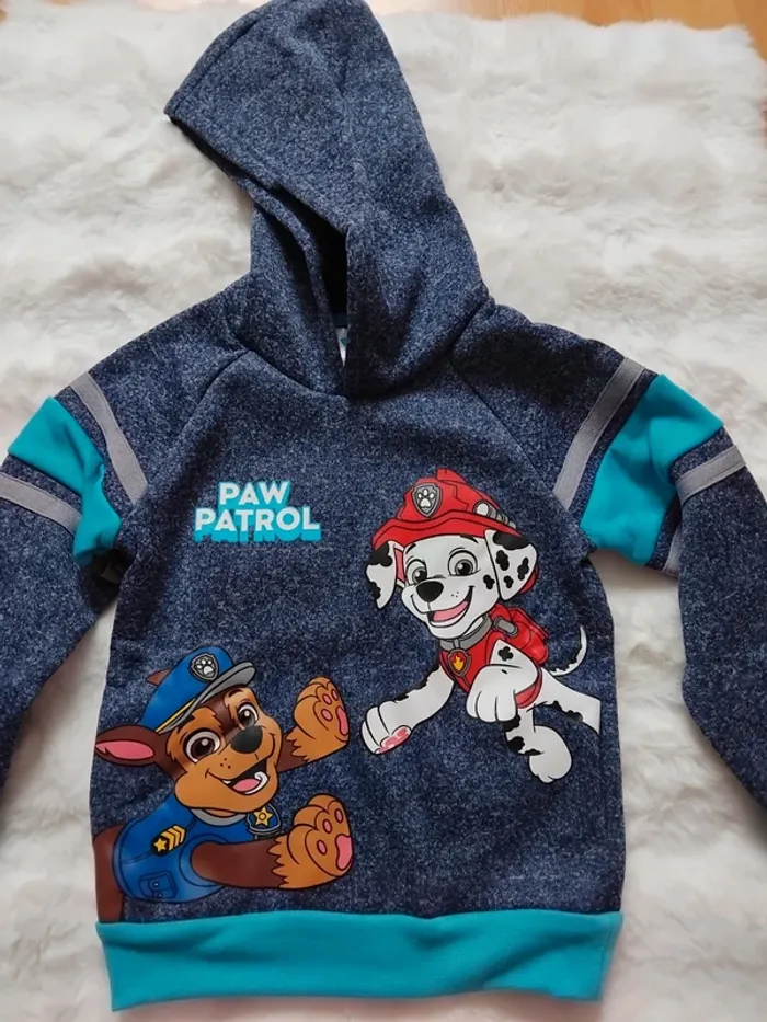 Sweat capuche garçon paw patrol, neuf, 6 ans