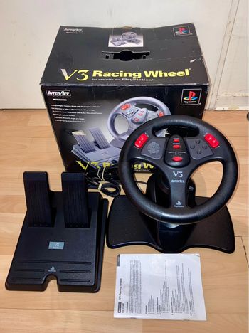 Volant Pédalier V3 Racing Wheels PS1 Interact En boîte Sony