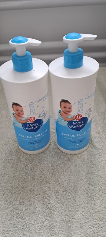 2 grands lait de toilette mots d'enfants