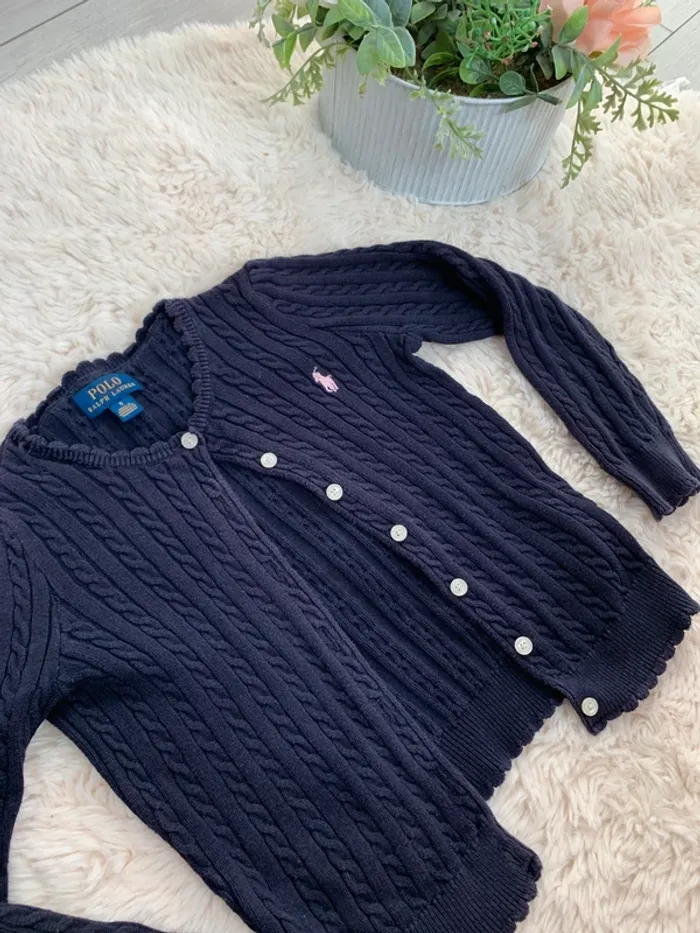 Gilet côtelé Ralph Lauren pour fille - photo numéro 4