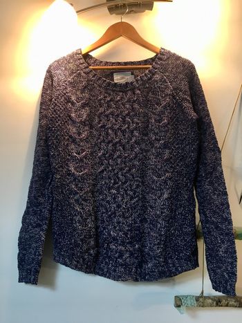 Pull d’hiver bleu chiné taille M HM