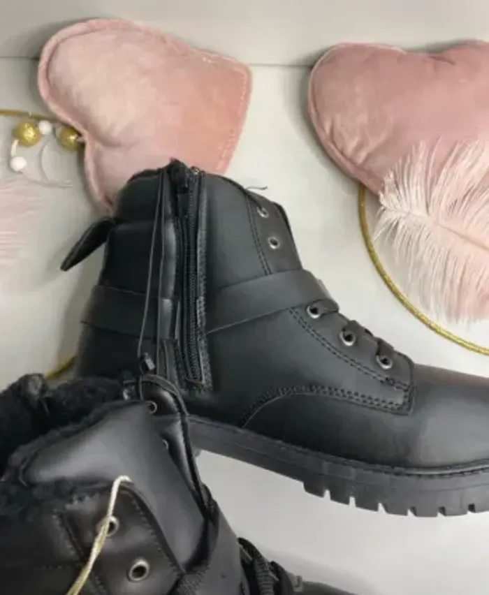 Bottines fille - neuf - noire - Defacto - Taille 35 - photo numéro 3