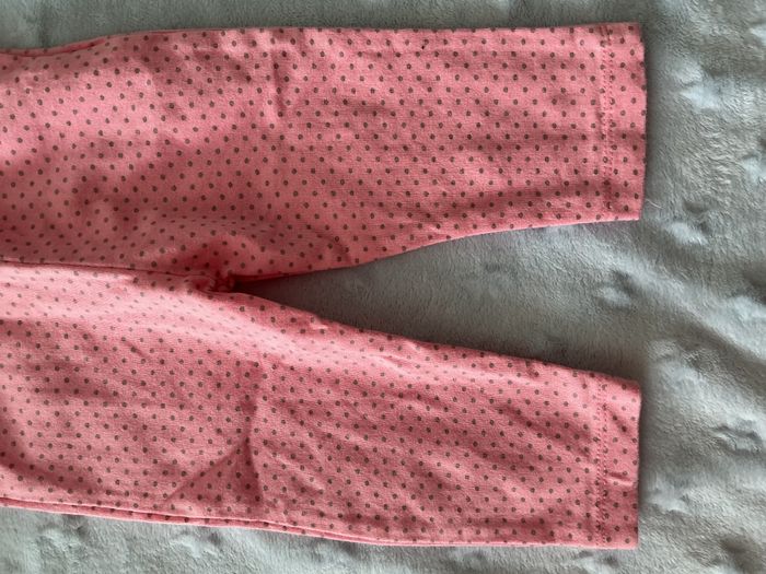 legging rose à pois gris 6 mois taille élastique u tout petits - photo numéro 6