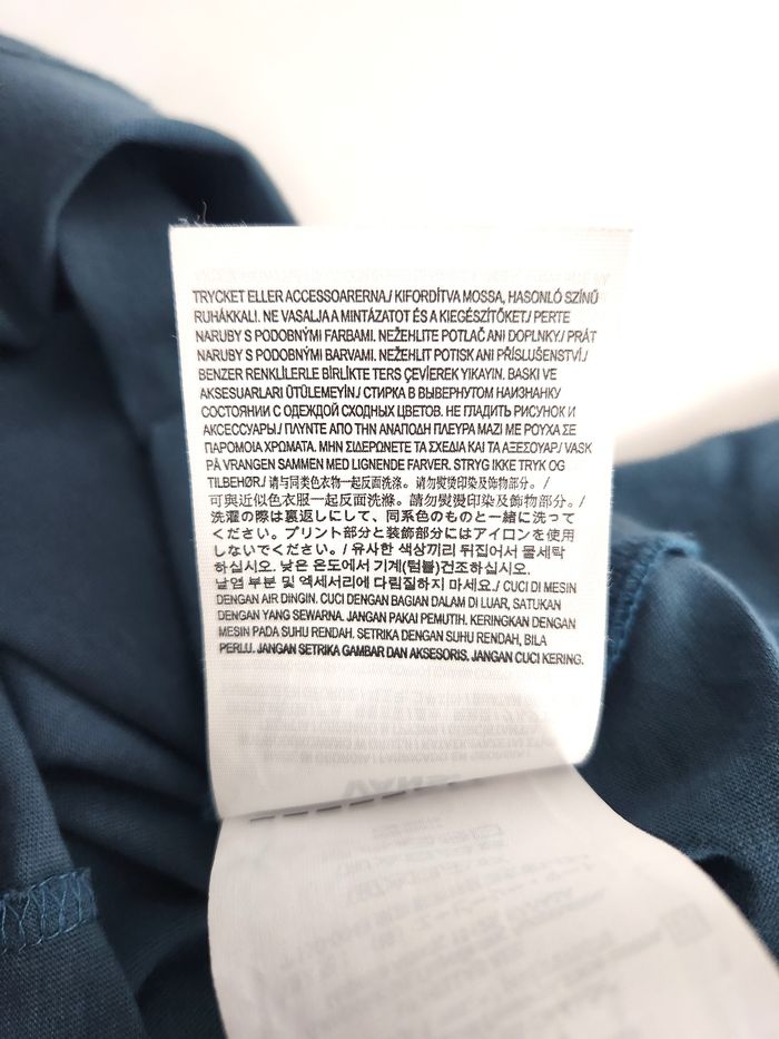 Vans T-shirt Manches Longues Homme Bleu Marine Logo Skate Taille S - photo numéro 6