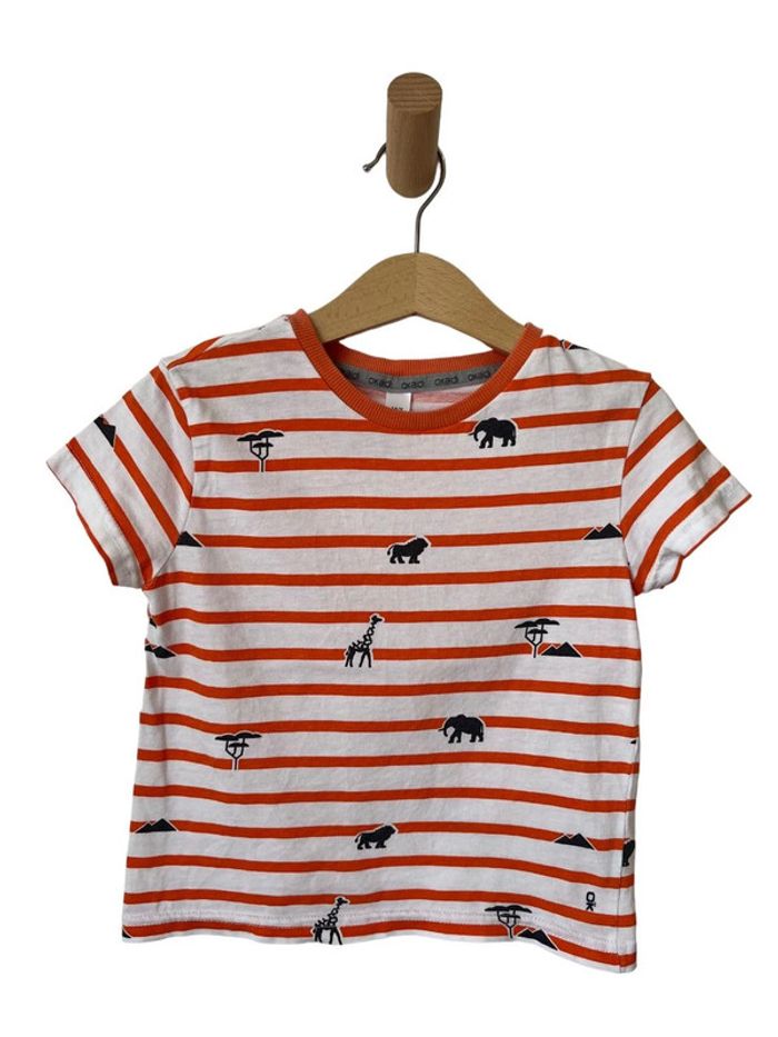 Pyjama d’été 2 pièces orange et gris - Okaïdi 3 ans (98cm) - photo numéro 2