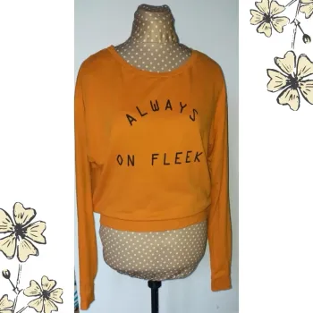 T-shirt manche longue femme orange, taille M, excellent état, H&M