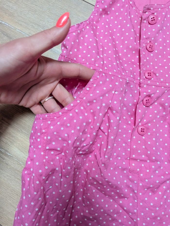 Jolie combishort rose à pois vintage 4 ans - photo numéro 2