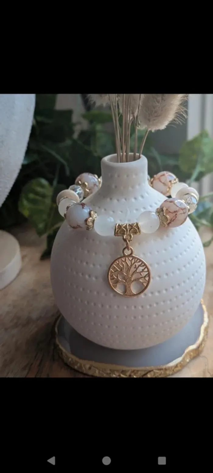 Bracelet en perles et pendentif arbre de vie - photo numéro 2