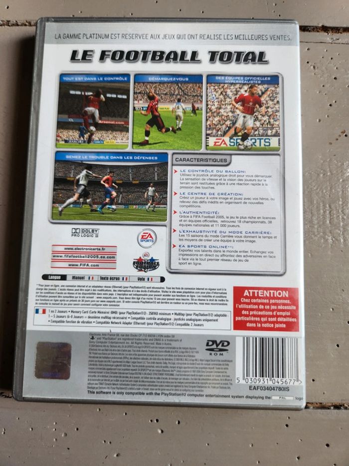 Jeu Fifa 2005 PS2 - photo numéro 2