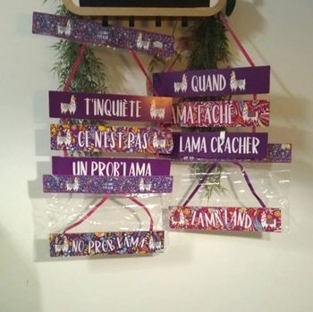 lot de plaques de décoration thème lama humoristique ( vente unité possible voir annonce)