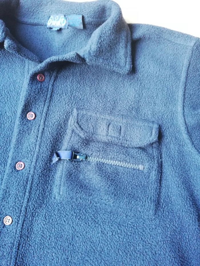 Chemise enfant vintage O and O polaire sherpa bleu marine taille 10 ans - photo numéro 4