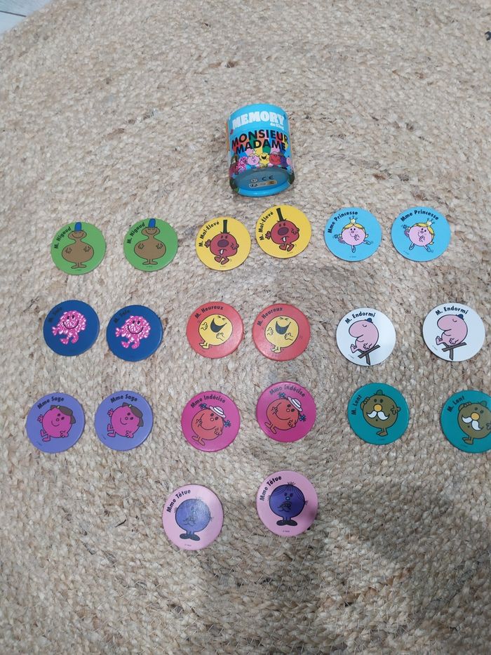 Jeu Memory, Monsieur Madame, dès 3 ans, TBE - photo numéro 5