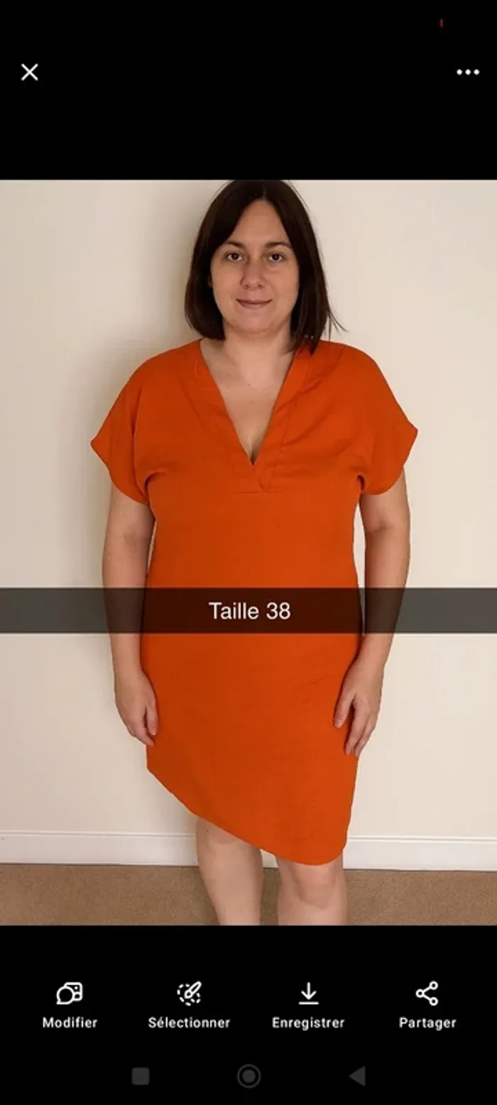 Robe orange taille 38