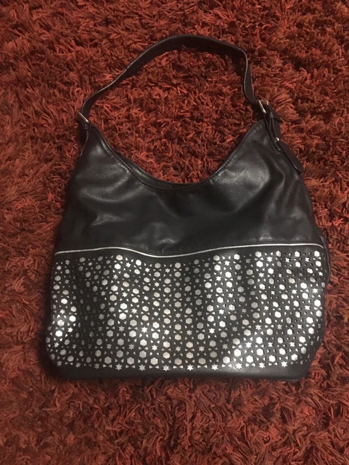 Sac à main noir et argenté - photo numéro 2