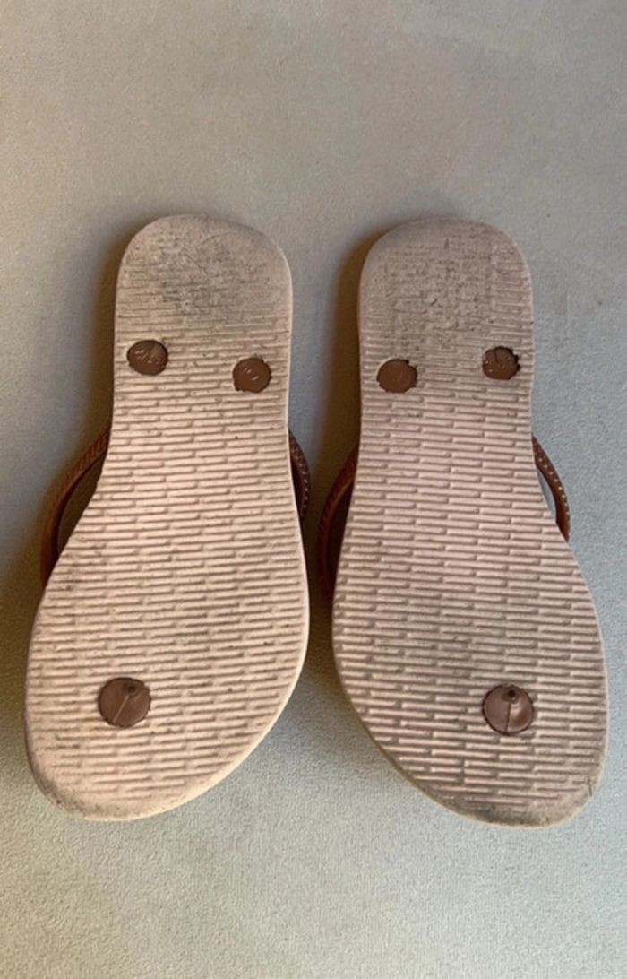 Tongs fille slim rose et bronze 33/34 EU - Havaianas - photo numéro 4