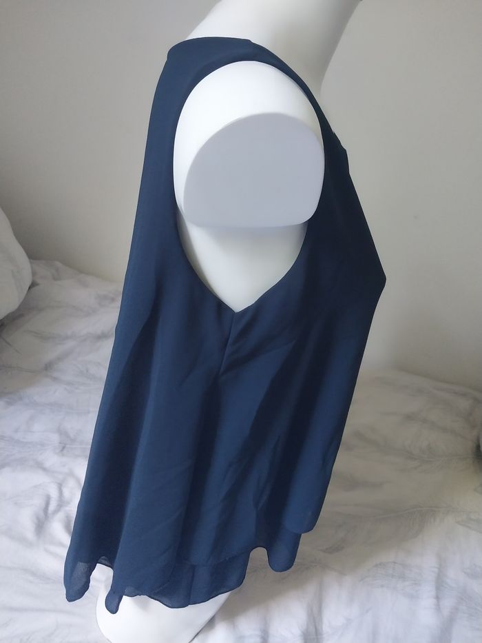 Débardeur fluide bleu marine – Made in Italy - photo numéro 3