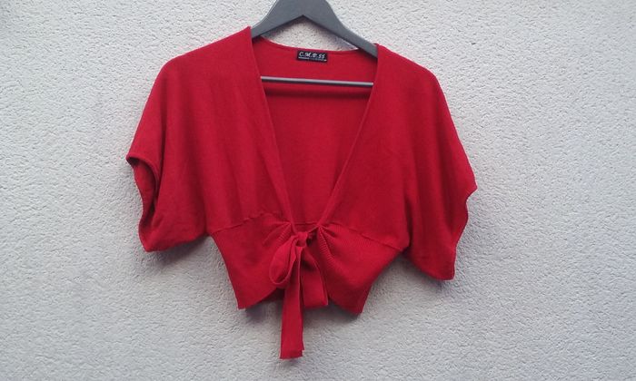 Cache-cœur rouge C.M.P.55 femme