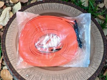 Longe chien chat 3m NEUVE orange TPU – laisse courte éducation rappel étanche avec poignée inox