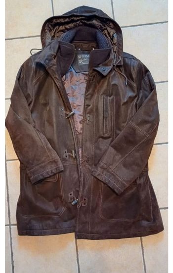 Manteau cuir homme