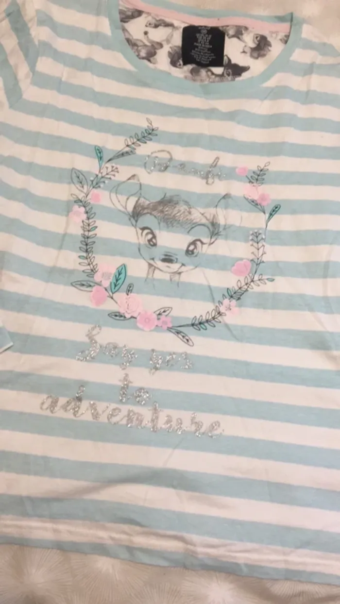 Haut pyjama fin femme taille M Disney bamby - photo numéro 2