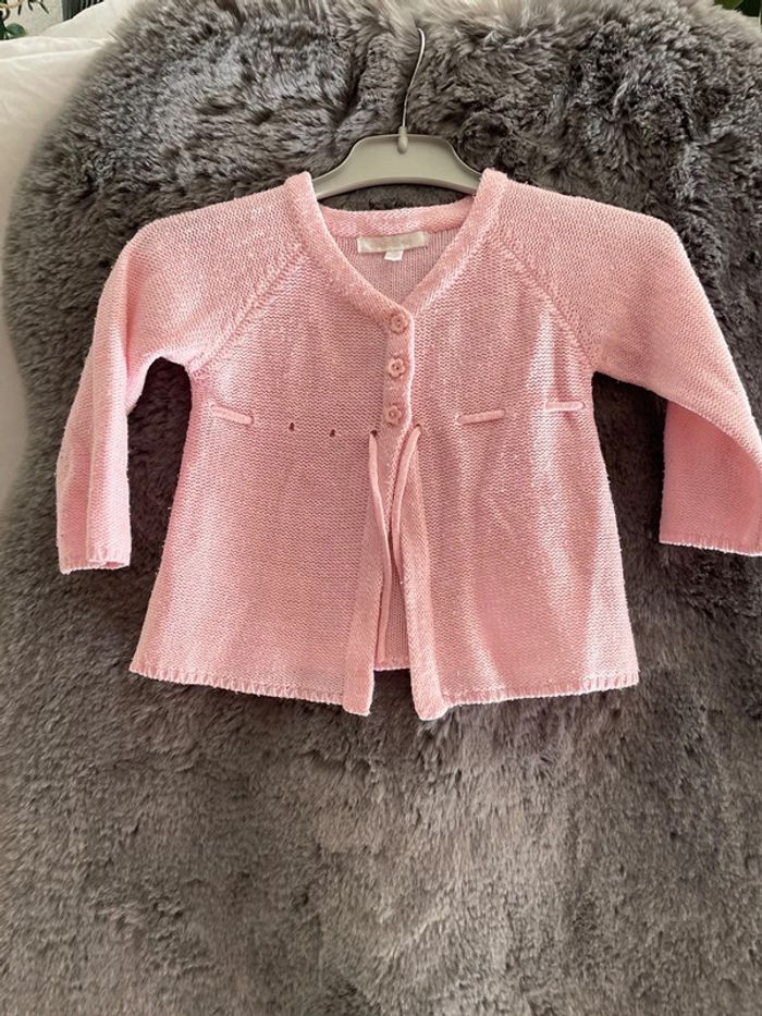 Gilet Ketiketa rose taille 12-18 mois / 80 cm