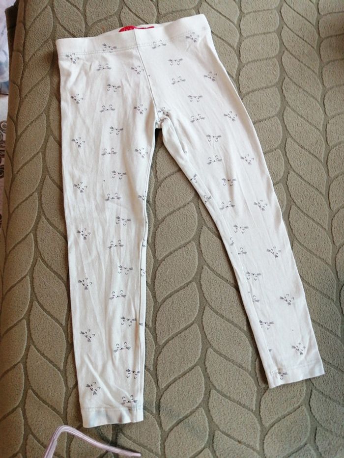 Legging vert clair petits chats - photo numéro 2