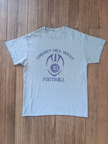 T-shirt universitaire football cherry hill west gris Taille M