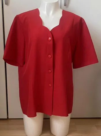 Blouse chemise classique col coquillage manches courtes Afibel 38/40