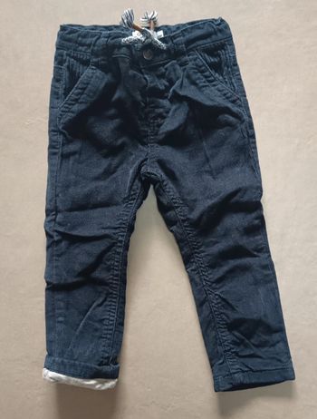 Pantalon velours côtelé marine 18 mois Gémo