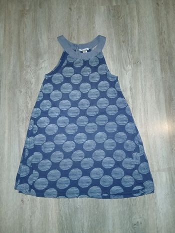 robe bleu marine et blanche okaïdi taille 8 ans