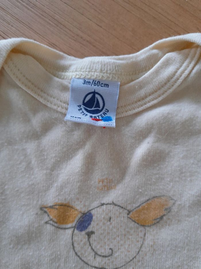 Body mixte petit bateau manches courtes 3 mois. - photo numéro 2