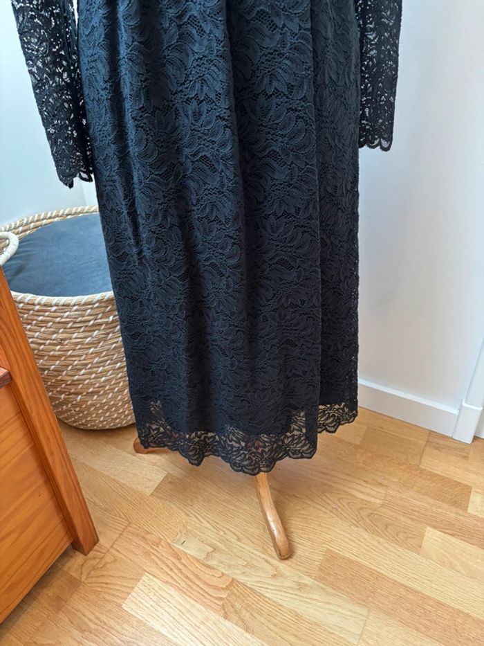 🖤 sublime robe longue dentelle noire - Idano - T38 - photo numéro 8