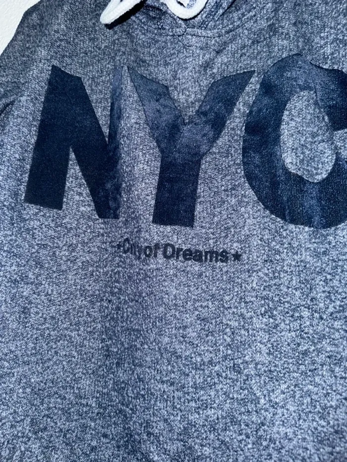 Pull NYC bleu manches longues - photo numéro 3