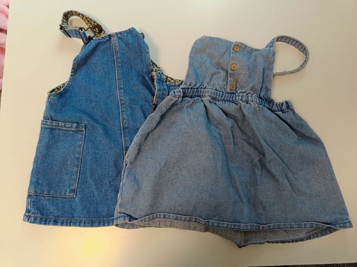 Lot 2 robes en jean Zara 2/3 ans